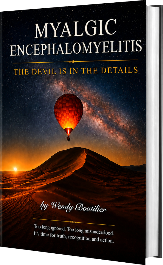 Book cover: Myalgic Encephalomyelitis — The Devil Is in the Details by Wendy Boutilier